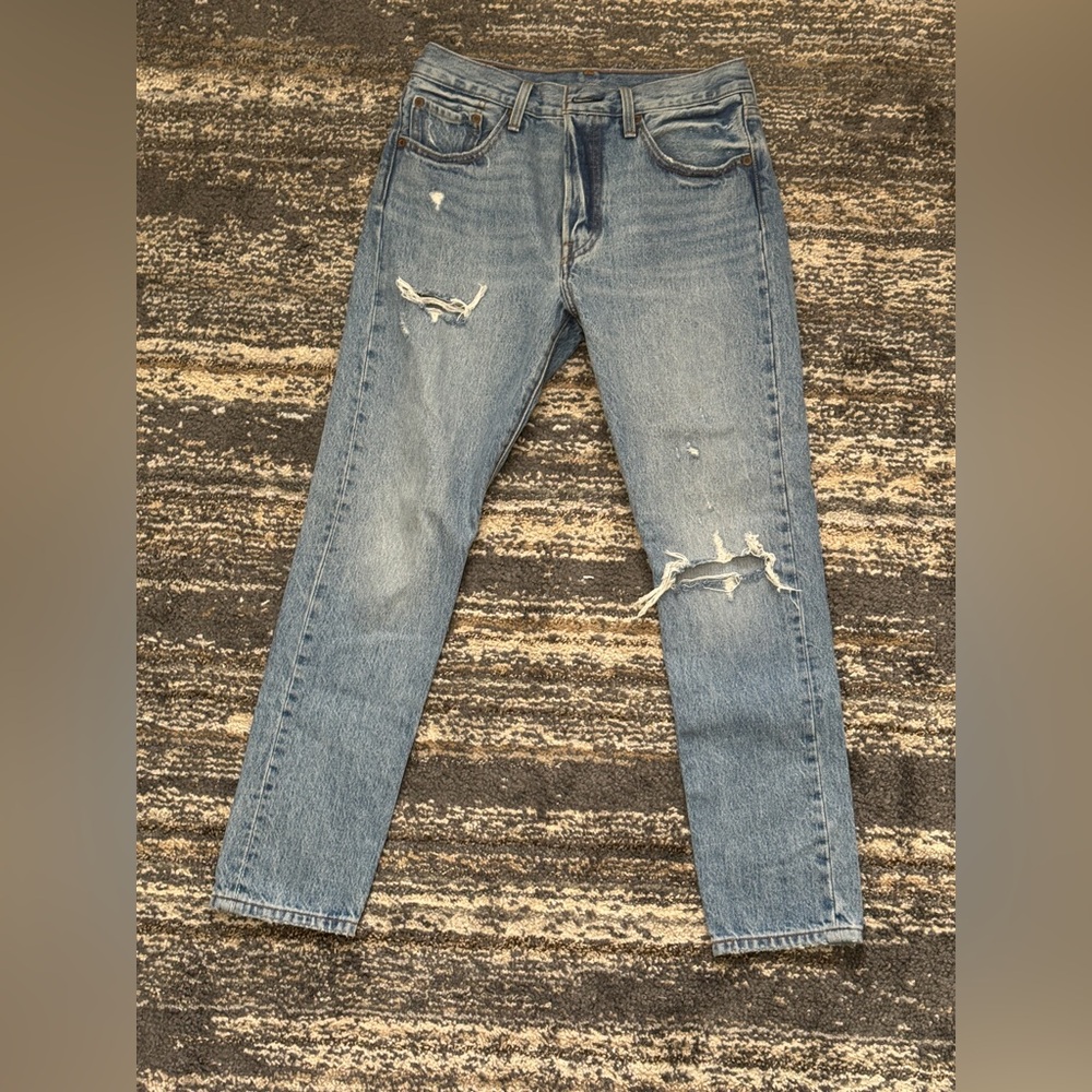 Women’s Levi’s Premium Distressed Blue Jeans